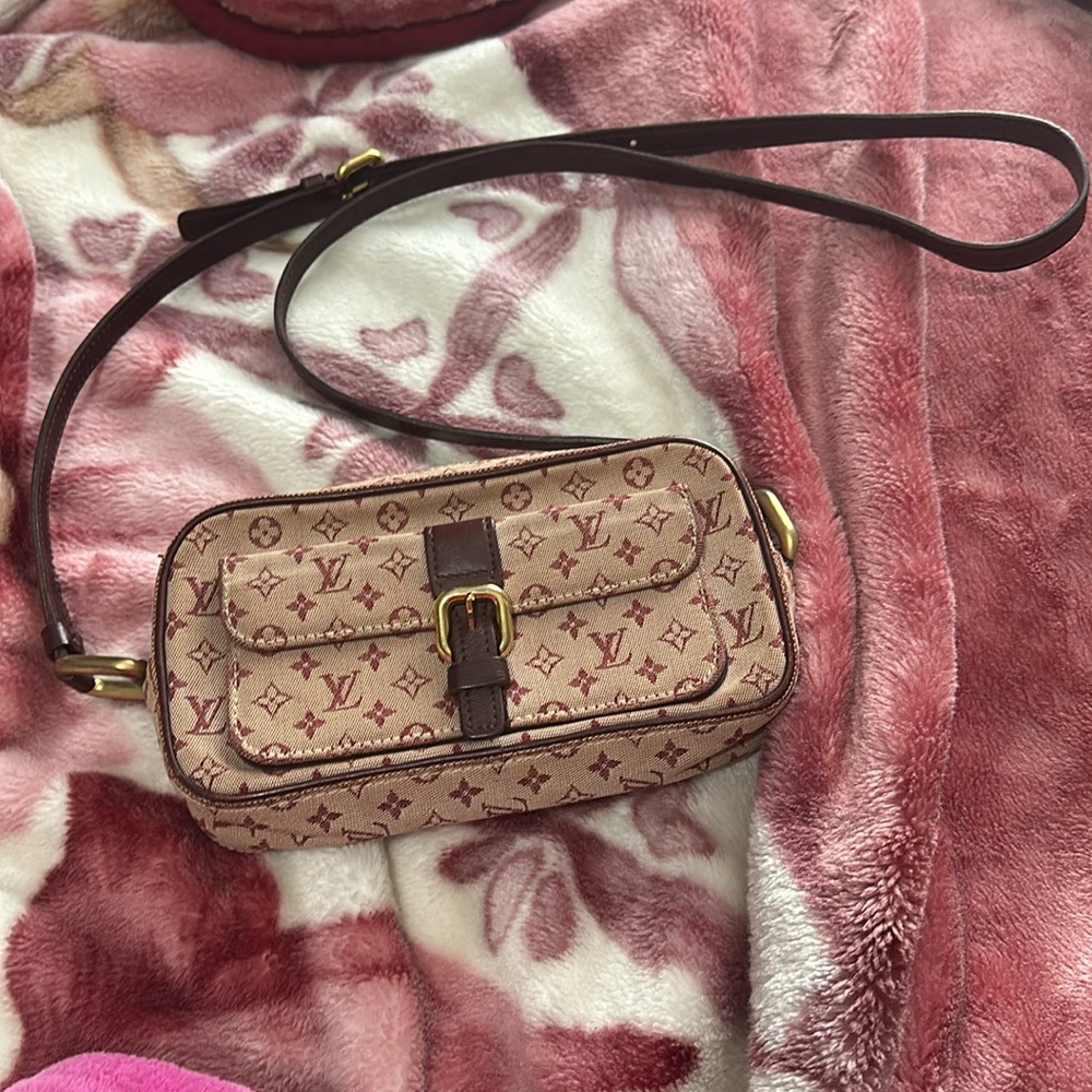 1 day sale AUTH Louis Vuitton Monogram Mini Red M92219 Juliet MM DD080039